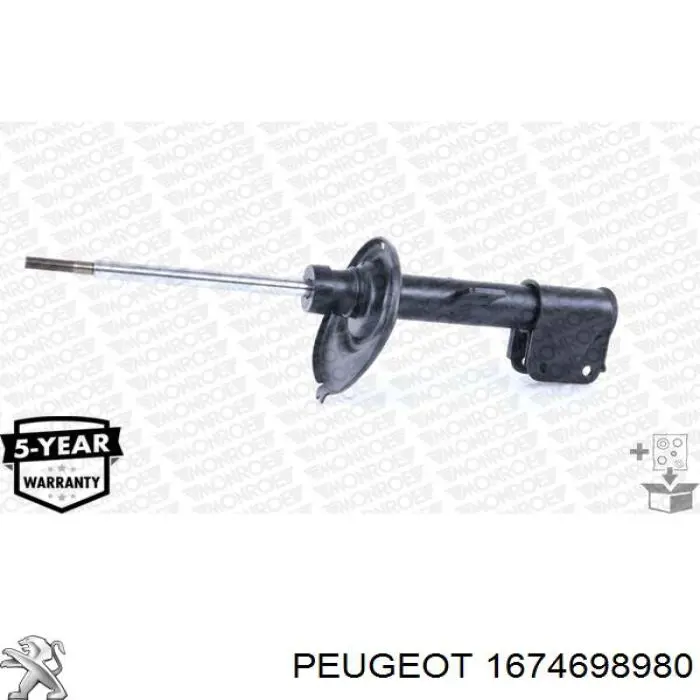 Амортизатор передній, лівий 1674698980 Peugeot/Citroen
