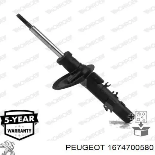 Амортизатор передньої підвіски, лівий Peugeot/Citroen 1674700580 ціна, від 43.45 USD