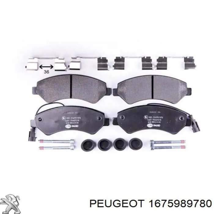 1675989780 Peugeot/Citroen Передні гальмівні колодки