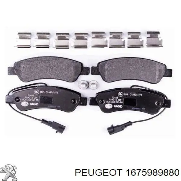 Задні гальмівні колодки 1675989880 Peugeot/Citroen