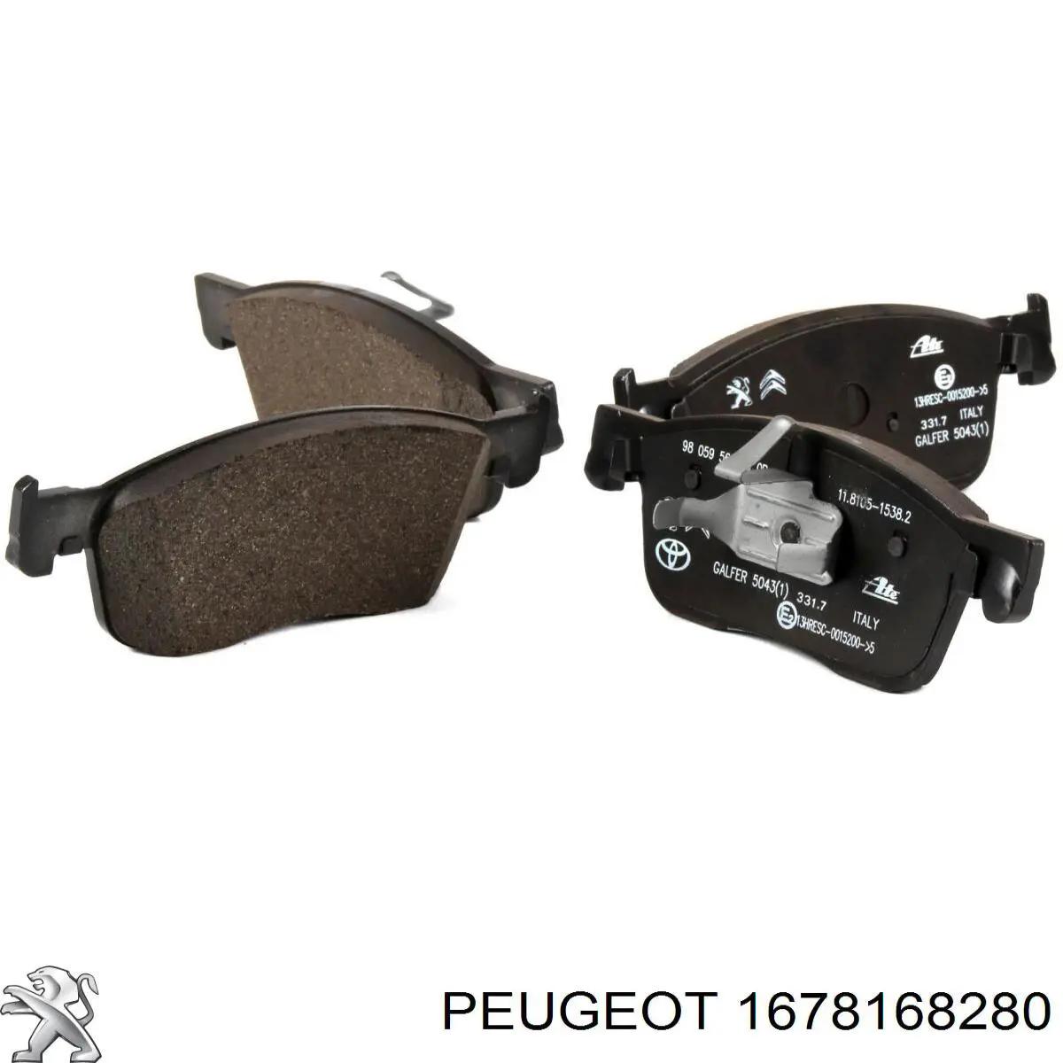 Гальмівні колодки Peugeot/Citroen 1678168280 ціна, від 38.52 USD