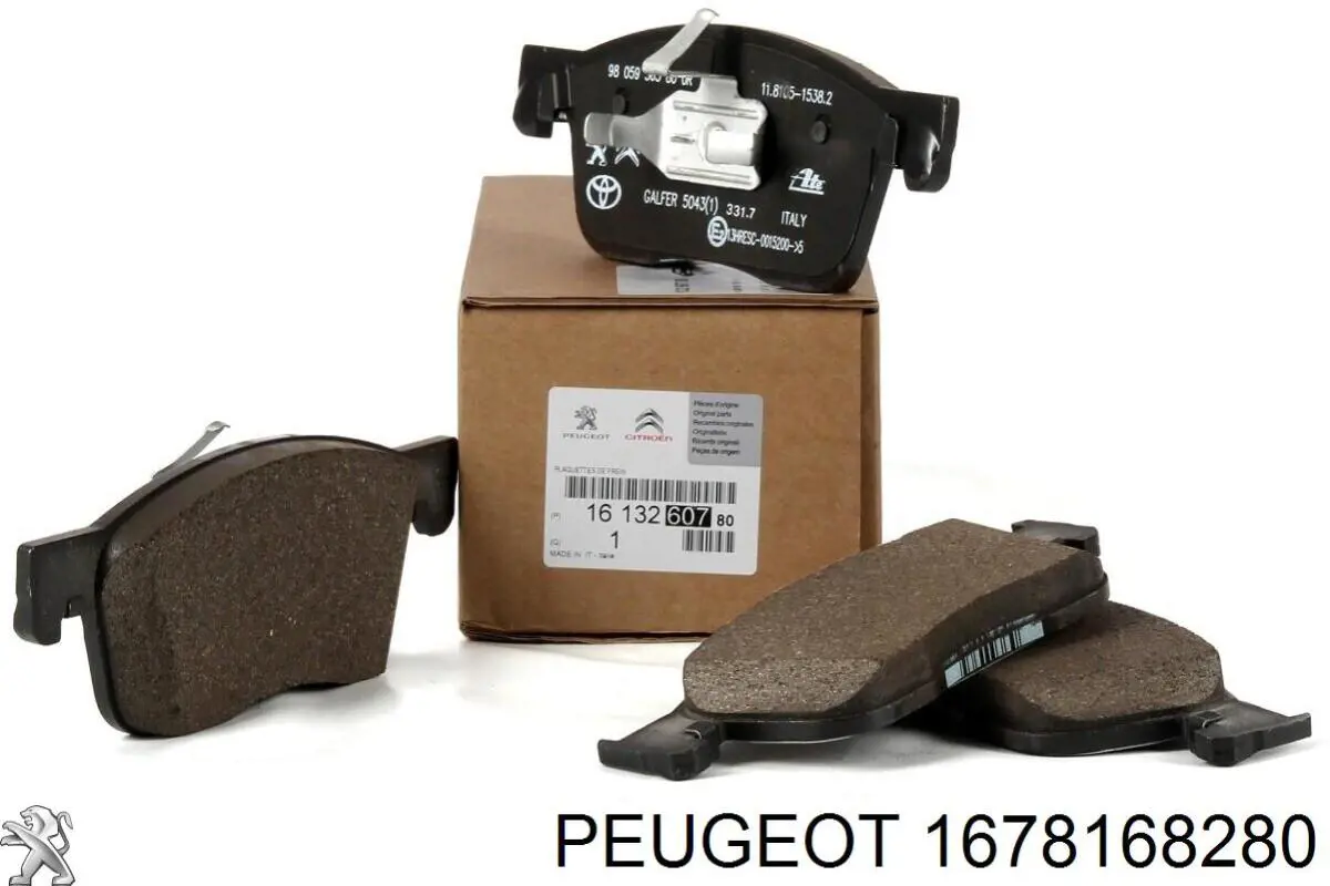Купити 1678168280 Peugeot/Citroen Колодки гальмівні передні, дискові