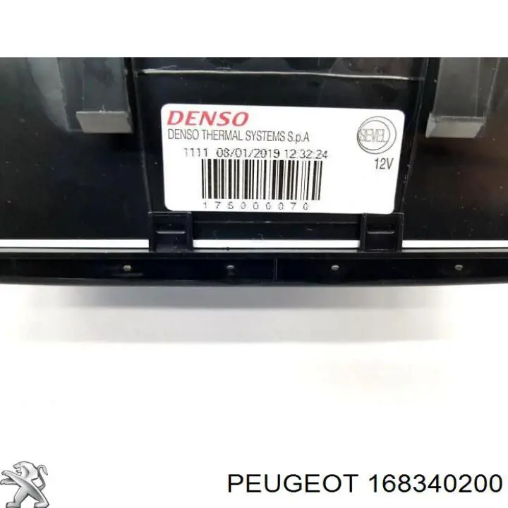 Блок управління кондиціонером 168340200 Peugeot/Citroen