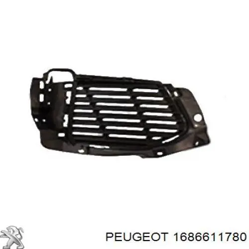 1686611780 Peugeot/Citroen Решітка переднього бампера, ліва