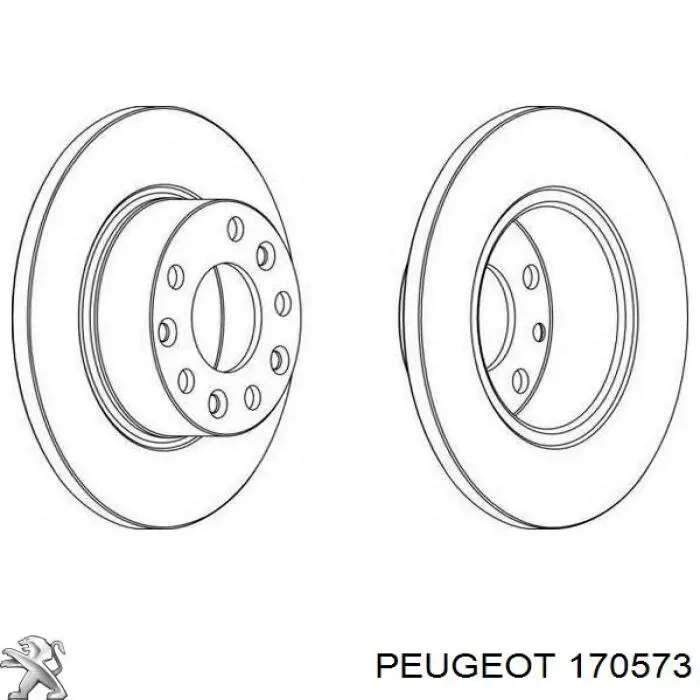 170573 Peugeot/Citroen труба приймальна (штани глушника, передня)