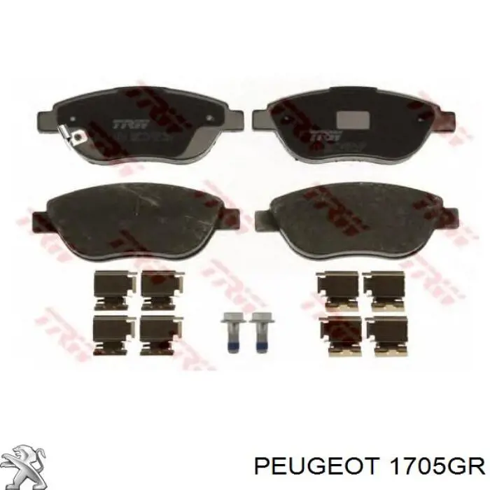 Купити 1705GR Peugeot/Citroen Труба приймальна (штани) глушника, передня