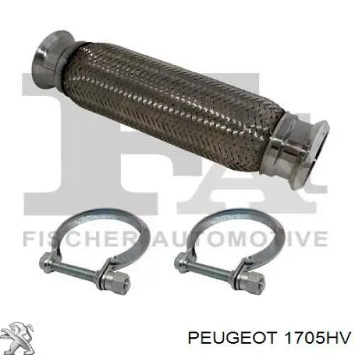 Труба приймальна (штани) глушника, передня 1705HV Peugeot/Citroen