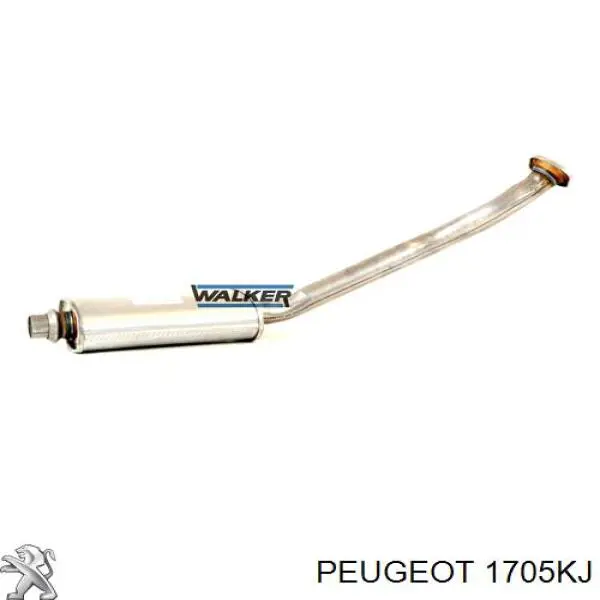 1705KJ Peugeot/Citroen труба приймальна (штани глушника, передня)