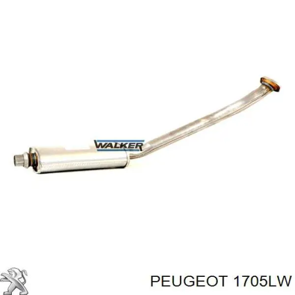 1705LW Peugeot/Citroen труба приймальна (штани глушника, передня)