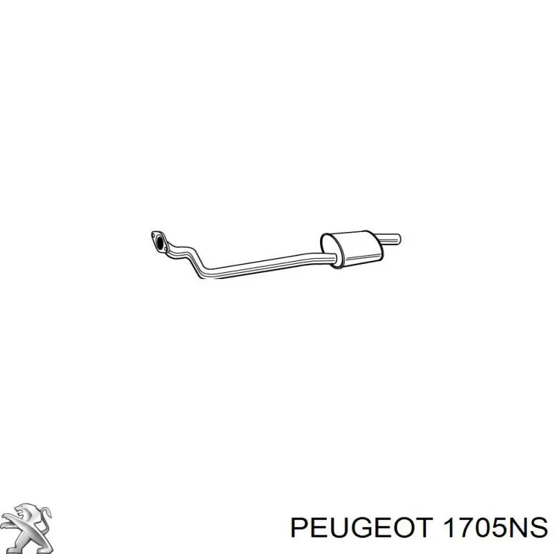 Купити 1705NS Peugeot/Citroen Глушник, передня частина
