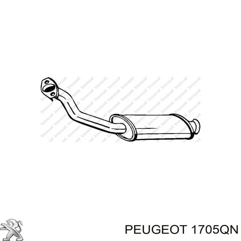 Труба приймальна (штани) глушника, передня Peugeot/Citroen 1705QN ціна, від 26.86 USD