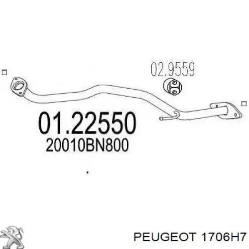 Купити 1706H7 Peugeot/Citroen Гофра до глушника