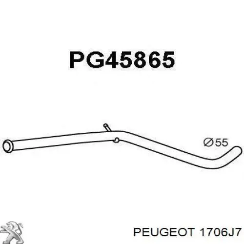 Труба приймальна (штани) глушника, передня 1706J7 Peugeot/Citroen