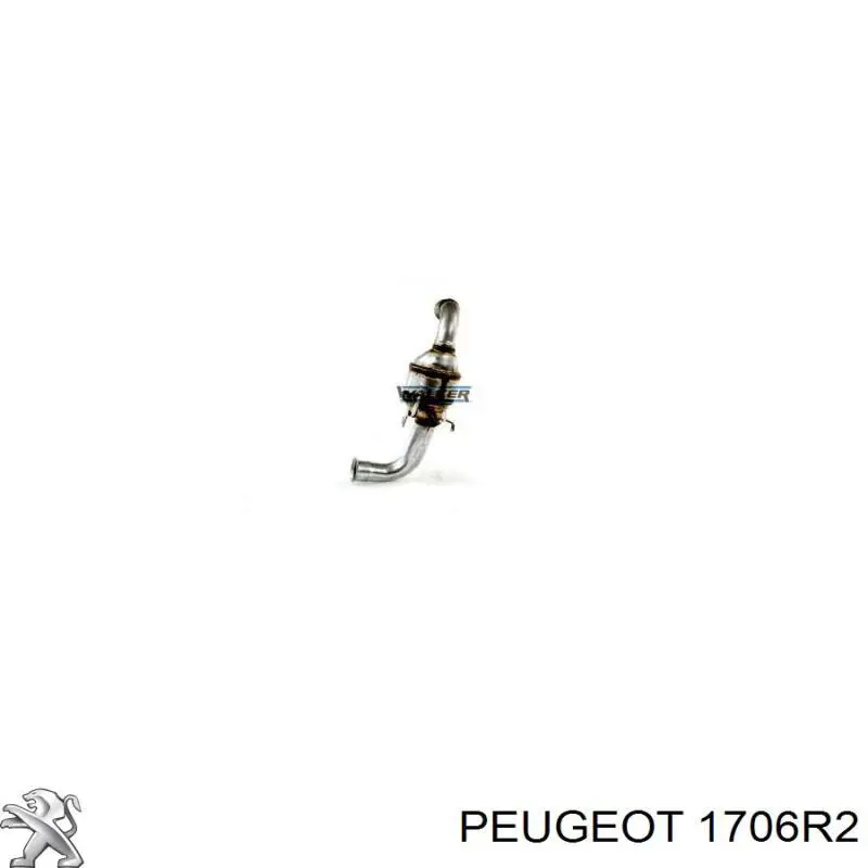 1706R2 Peugeot/Citroen конвертор-каталізатор (каталітичний нейтралізатор)