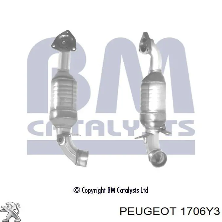 Купити 1706Y3 Peugeot/Citroen Перетворювач відпрацьованих газів