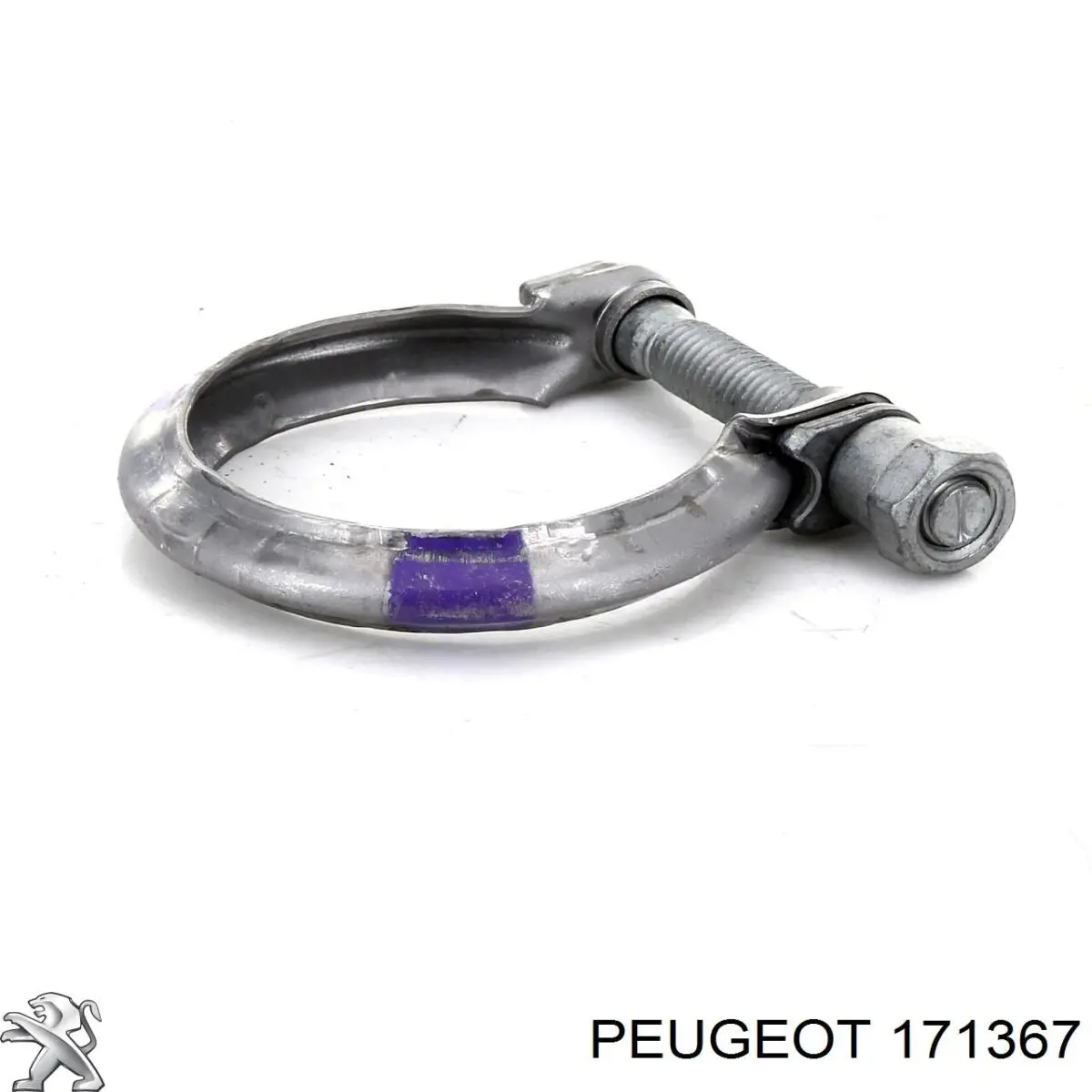 171367 Peugeot/Citroen кронштейн/хомут глушника, передній
