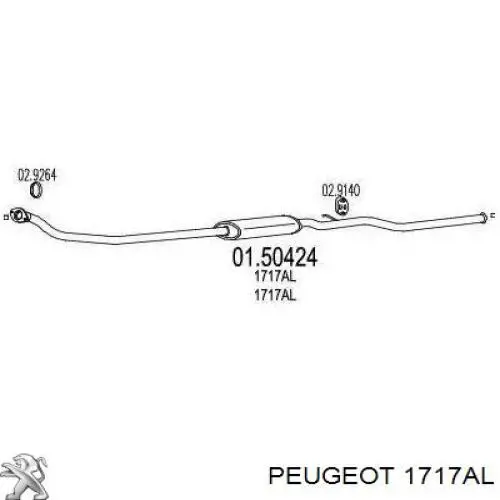Купити 1717AL Peugeot/Citroen Вихлопна труба