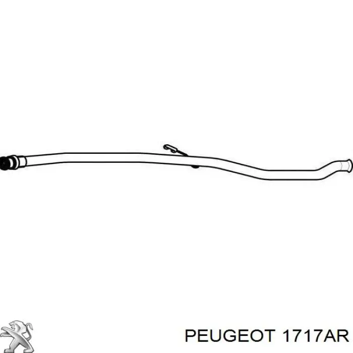 Глушник, центральна частина 1717AR Peugeot/Citroen