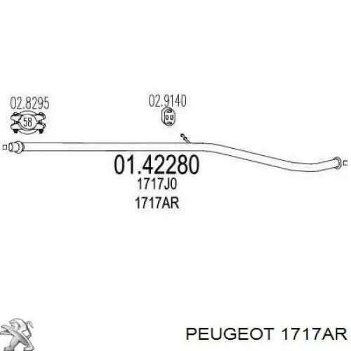Глушник Peugeot/Citroen 1717J0 ціна, від 36.61 USD