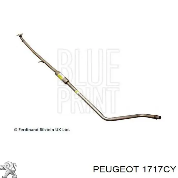 1717CY Peugeot/Citroen глушник, центральна частина