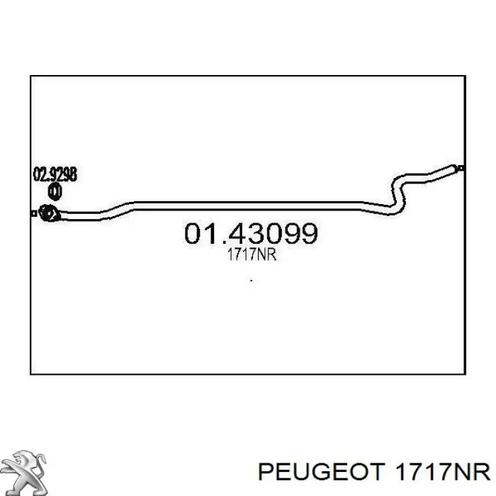 Глушник Peugeot/Citroen 1717NR ціна, від 51.71 USD