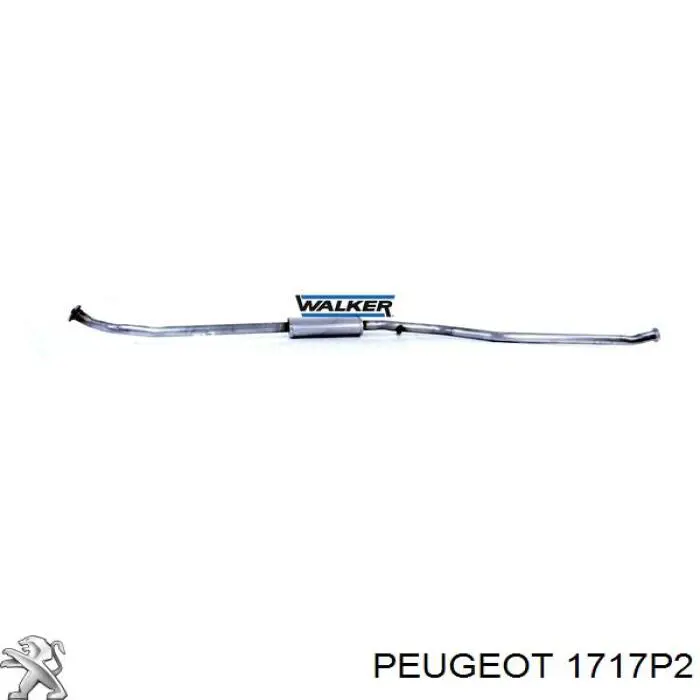 1717P2 Peugeot/Citroen глушник, центральна частина