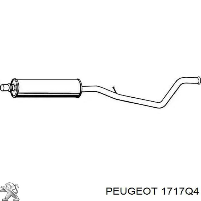 Глушник, центральна частина 1717Q4 Peugeot/Citroen