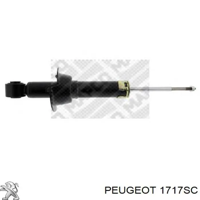 1717SC Peugeot/Citroen труба вихлопна, від каталізатора до глушника