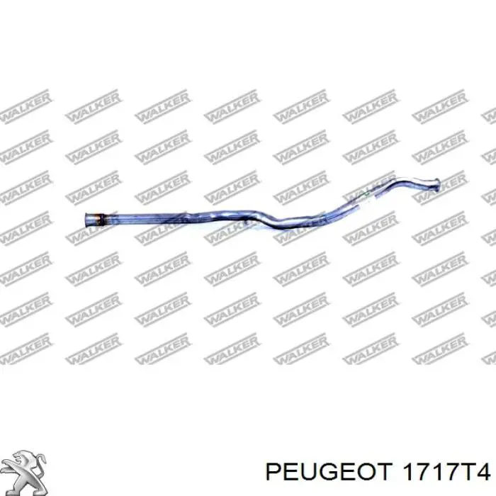 1717T4 Peugeot/Citroen труба вихлопна, від каталізатора до глушника