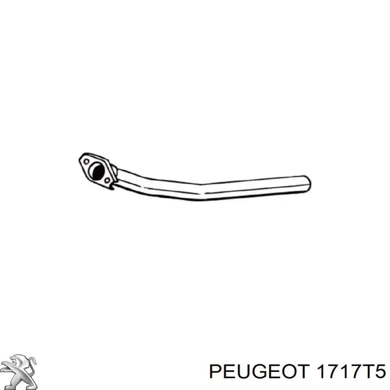 1717T5 Peugeot/Citroen глушник, центральна частина