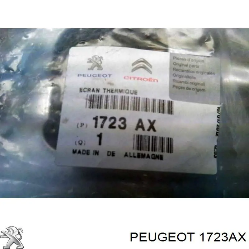  Peugeot/Citroen 00001723AX ціна, від 18.92 USD