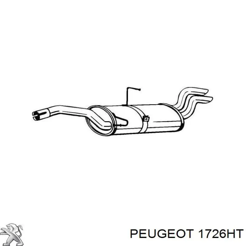 Глушник, задня частина 1726HT Peugeot/Citroen