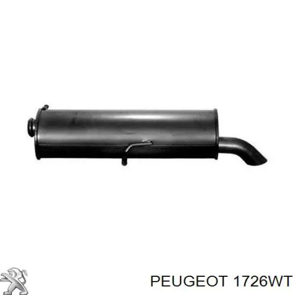 1726WT Peugeot/Citroen глушник, задня частина