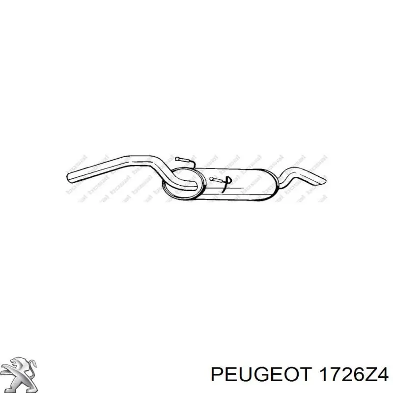 Вихлоп Peugeot/Citroen 1726Z4 ціна, від 49.94 USD
