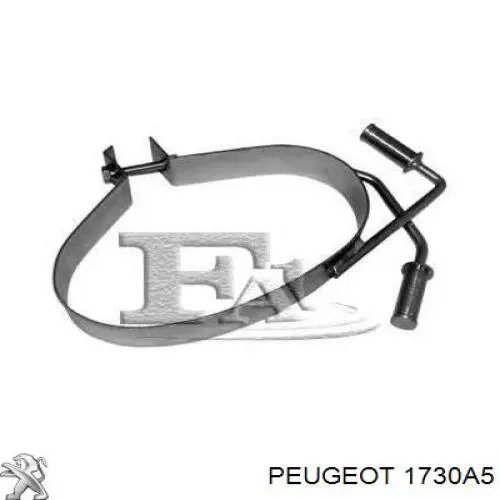 1730A5 Peugeot/Citroen глушник, задня частина