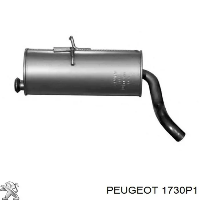 1730P1 Peugeot/Citroen глушник, задня частина