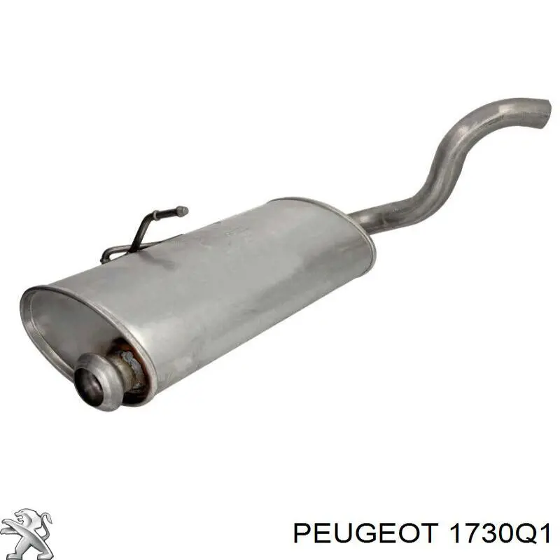 1730Q1 Peugeot/Citroen глушник, задня частина
