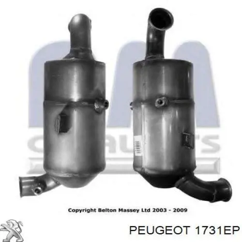 Сажевый фільтр 1731EP Peugeot/Citroen