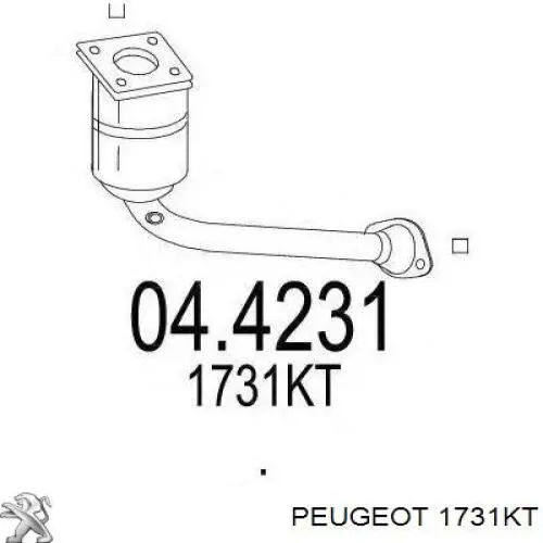 Купити 1731KT Peugeot/Citroen Перетворювач відпрацьованих газів