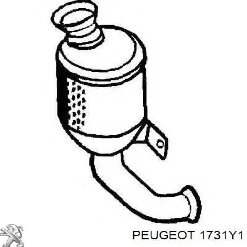 1731Y1 Peugeot/Citroen труба приймальна (штани глушника, передня)