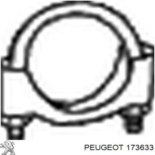 173633 Peugeot/Citroen Хомут кріплення глушника задній