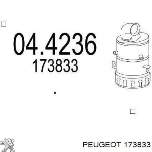 Купити 173833 Peugeot/Citroen Перетворювач відпрацьованих газів