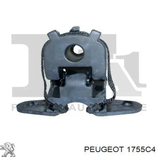 Кронштейн/хомут глушника, задній 1755C4 Peugeot/Citroen