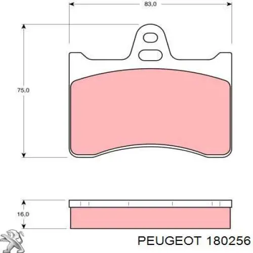 Права опора двигуна Peugeot/Citroen 180256