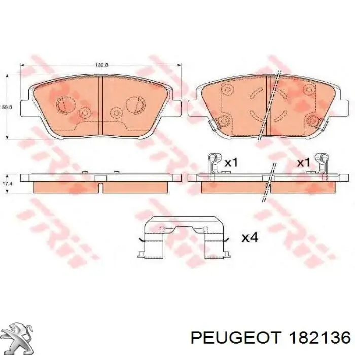 Купити 182136 Peugeot/Citroen Подушка (опора) двигуна, права