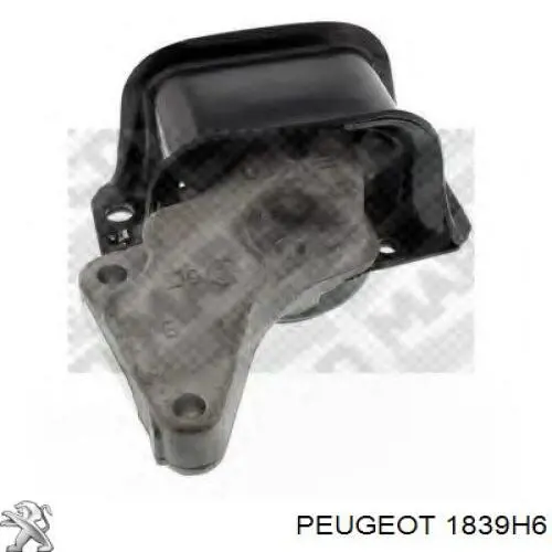 Купити 1839H6 Peugeot/Citroen Подушка (опора) двигуна, права