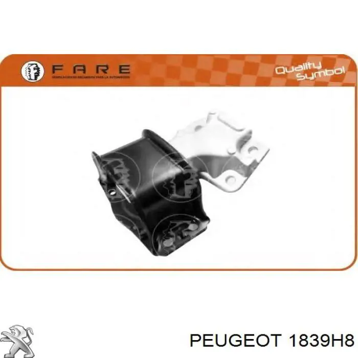 1839H8 Peugeot/Citroen подушка (опора двигуна, права)