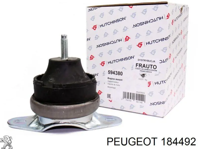 Купити 184492 Peugeot/Citroen Подушка (опора) двигуна, права верхня