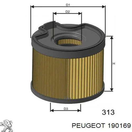 Корпус паливного фільтра Peugeot/Citroen 190169 ціна, від 27.08 USD