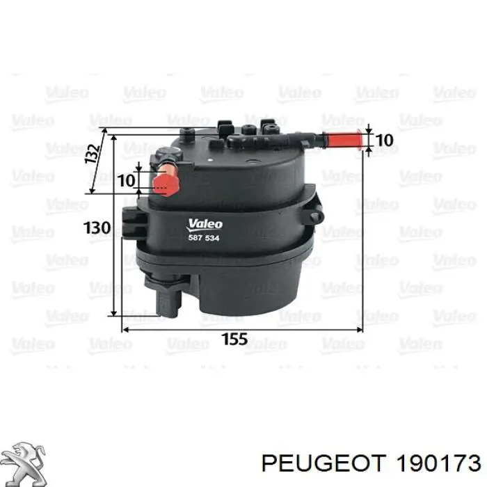 Фільтр тонкого очищення палива Peugeot/Citroen 190173 ціна, від 18.70 USD